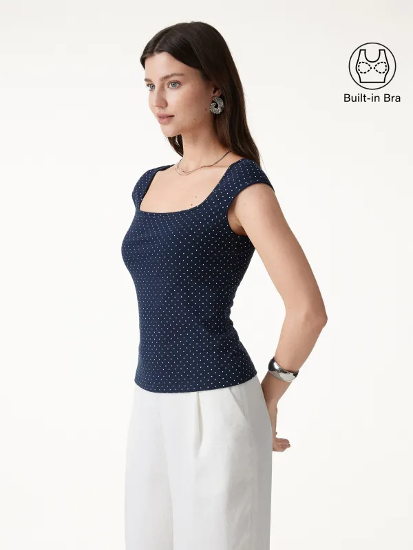 Polka Dots Square Neck Bra Top made by OGLmove