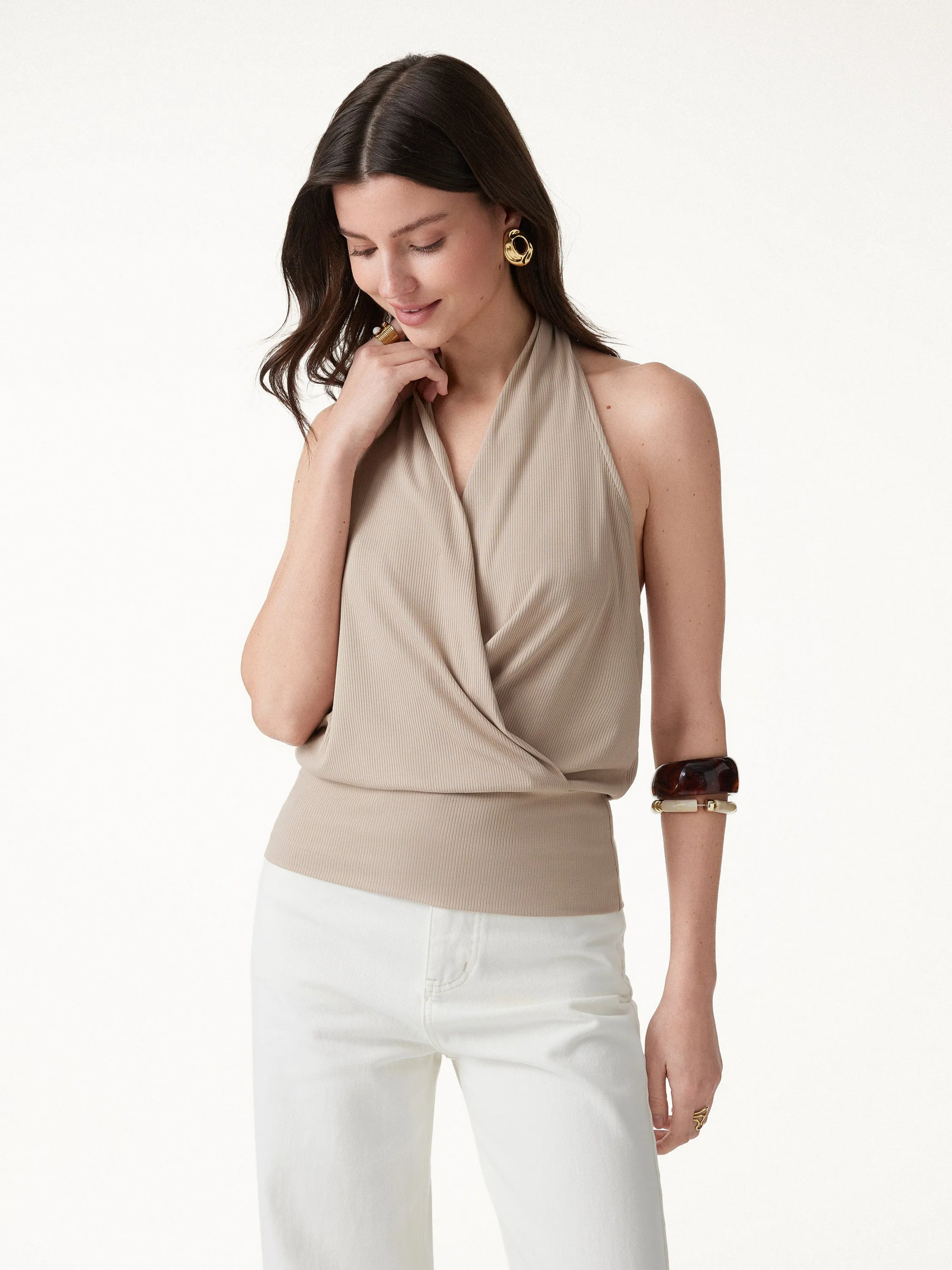 Bamboo Blend Halter Neck Relaxed Top sold by OGLmove