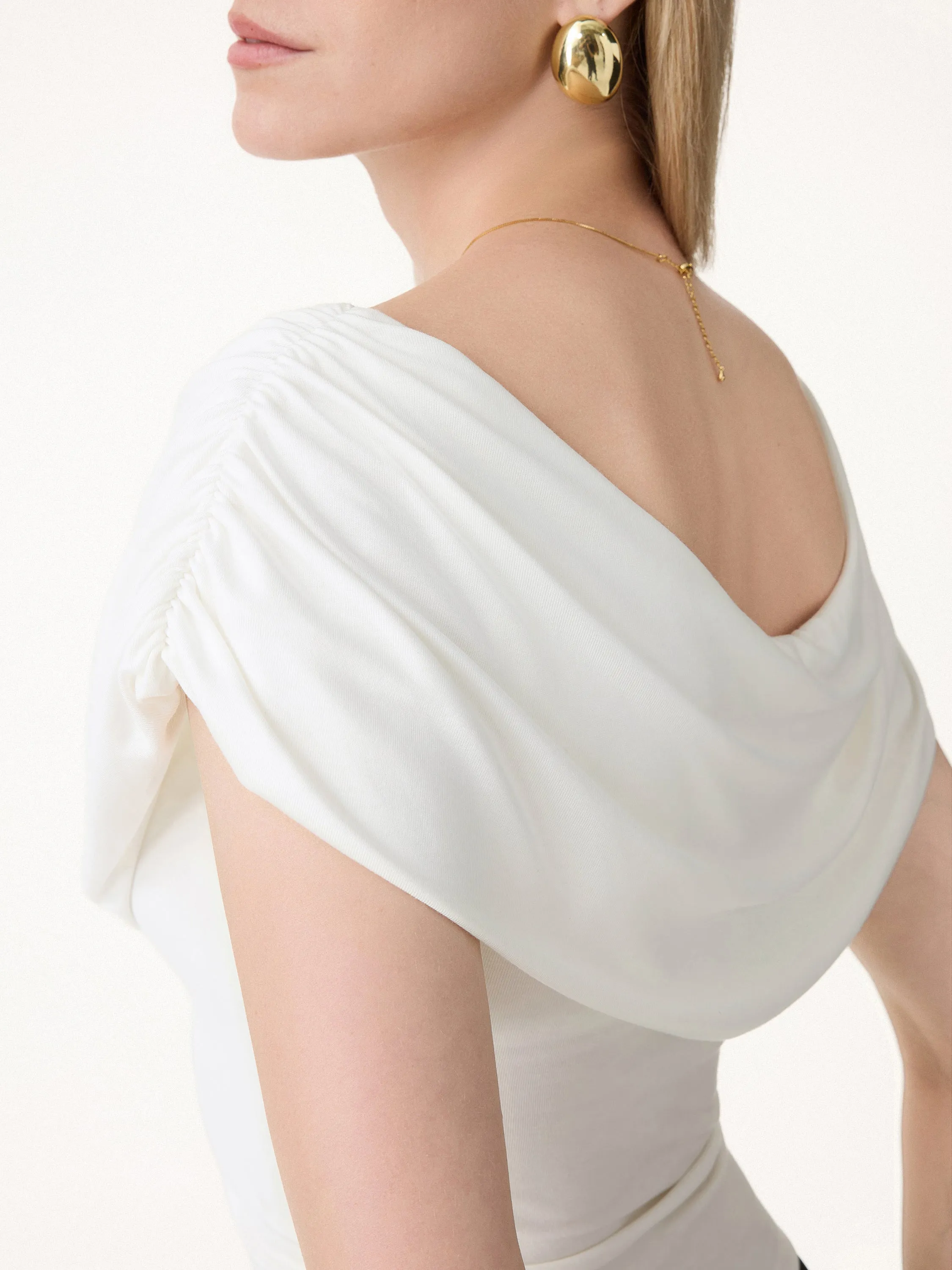 Draped U-Neck Ruched Bra Top sold by OGLmove product image thumbnail 4