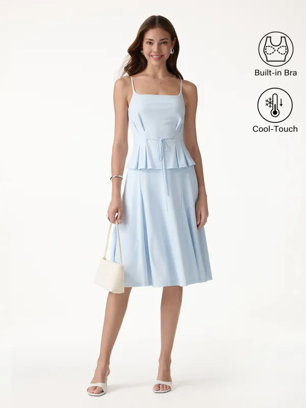 2Pcs Set Ponte Spaghetti Brami & Midi Skirt with Pockets made by OGLmove