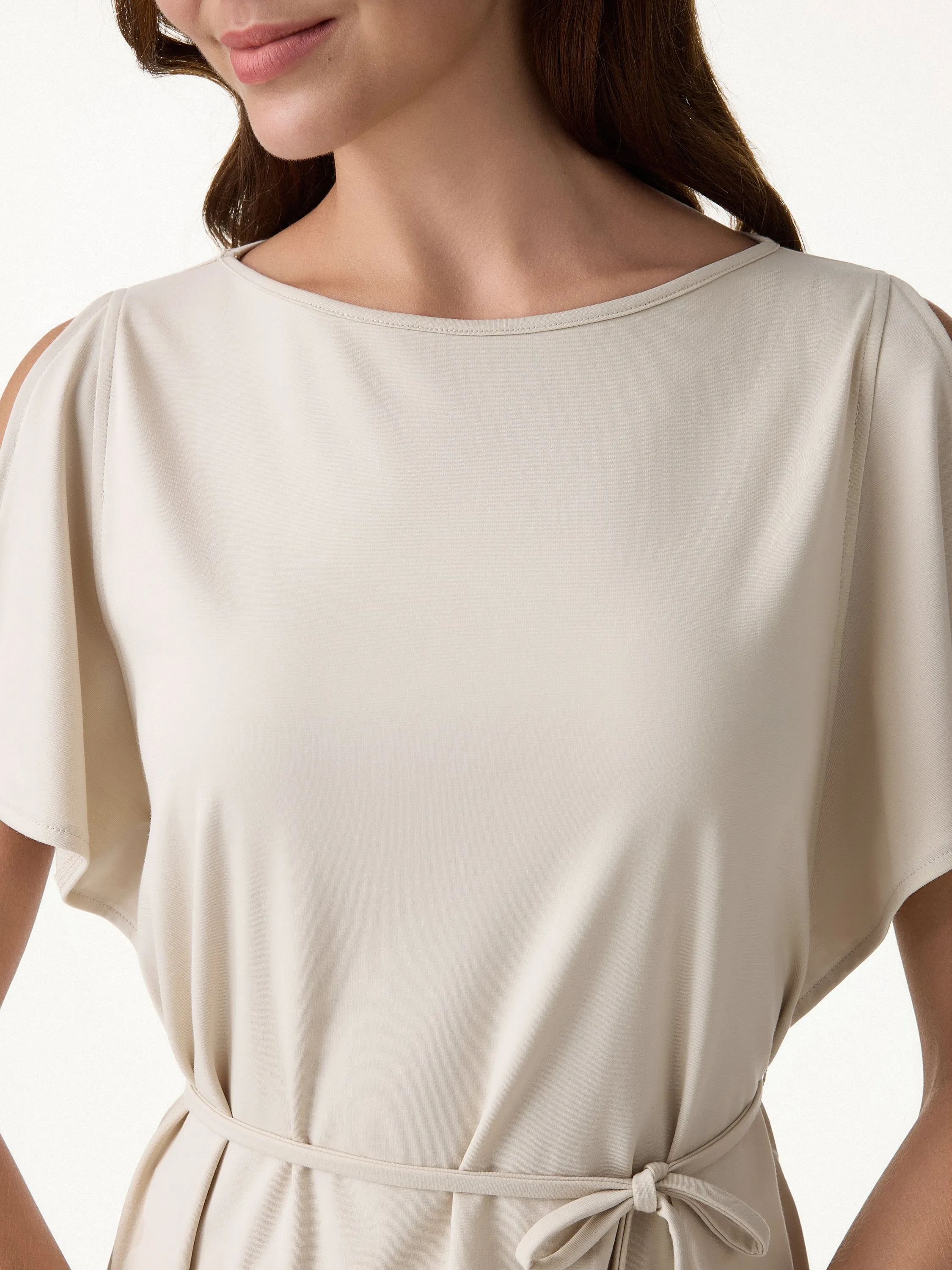 CoolTouch Relaxed Boatneck Self-Tie Top sold by OGLmove product image thumbnail 3