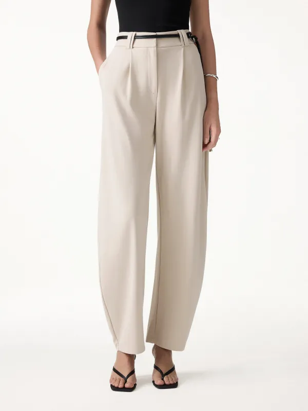 CoolTouch Stretch Ponte High Rise Cropped Barrel Pants made by OGLmove