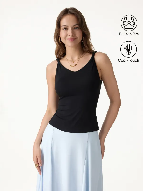 CoolTouch Twisted Strap V-Neck Bra Tank made by OGLmove