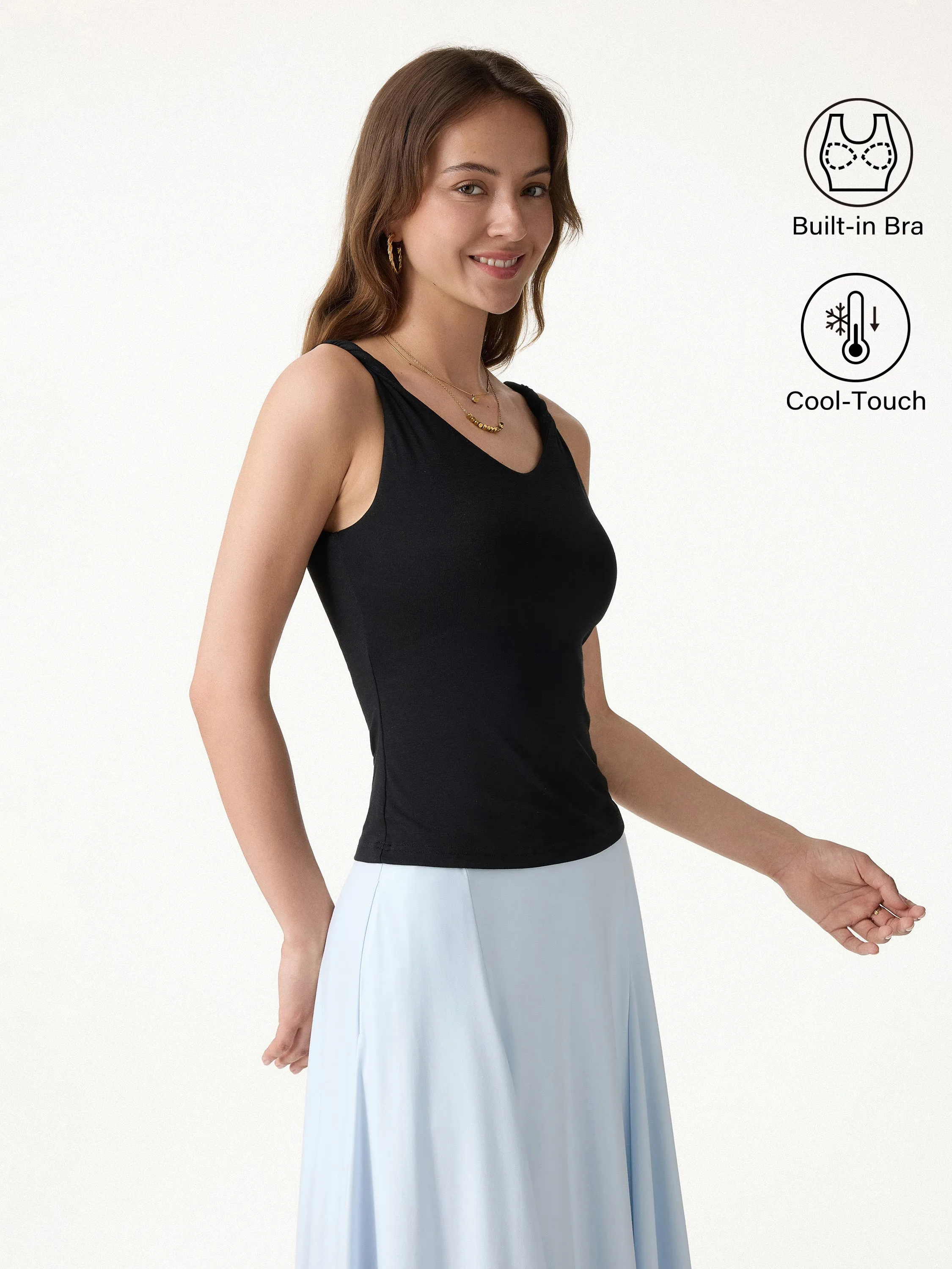 CoolTouch Twisted Strap V-Neck Bra Tank sold by OGLmove product image thumbnail 5
