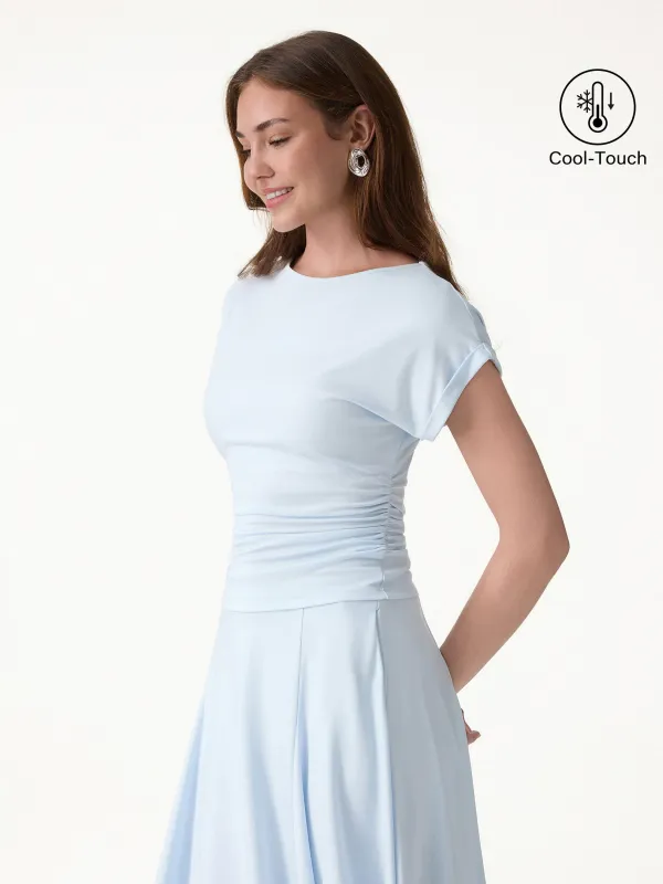 CoolTouch Round Neck Ruched Tee made by OGLmove