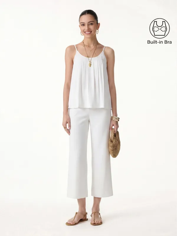 2Pcs Set U-Neck Bra Tank & Cropped Pants with Pockets made by OGLmove