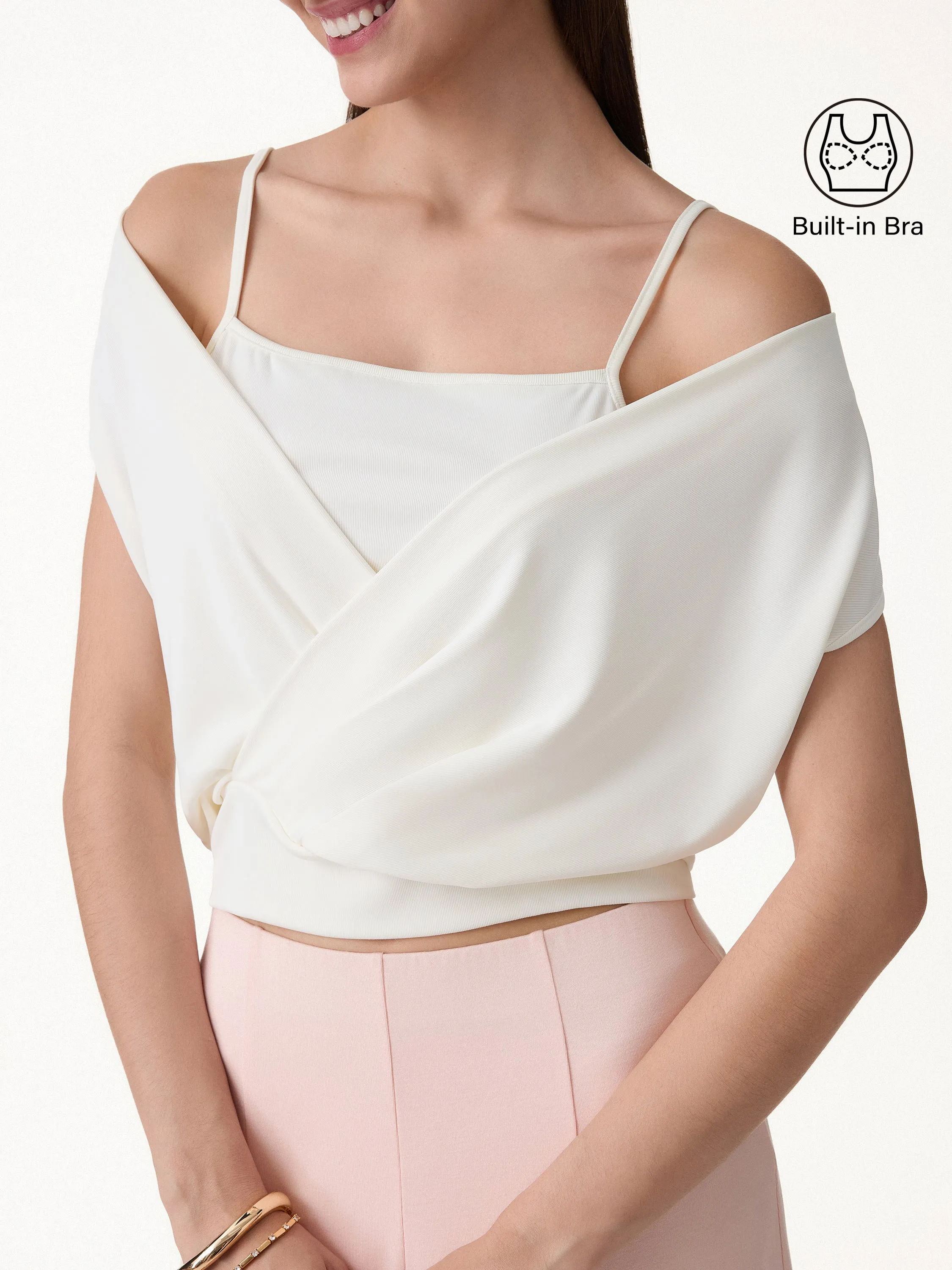 Sandwashed Modal 2-in-1 Wrap Bra Tank sold by OGLmove product image thumbnail 3