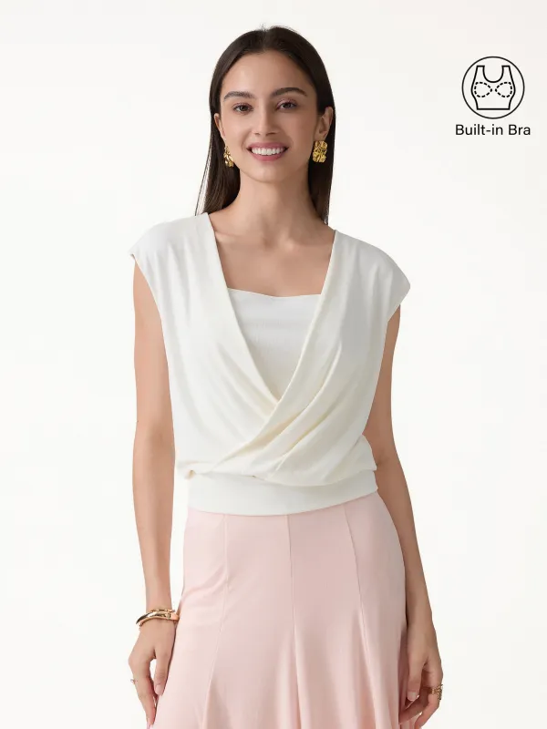 Sandwashed Modal 2-in-1 Wrap Bra Tank made by OGLmove