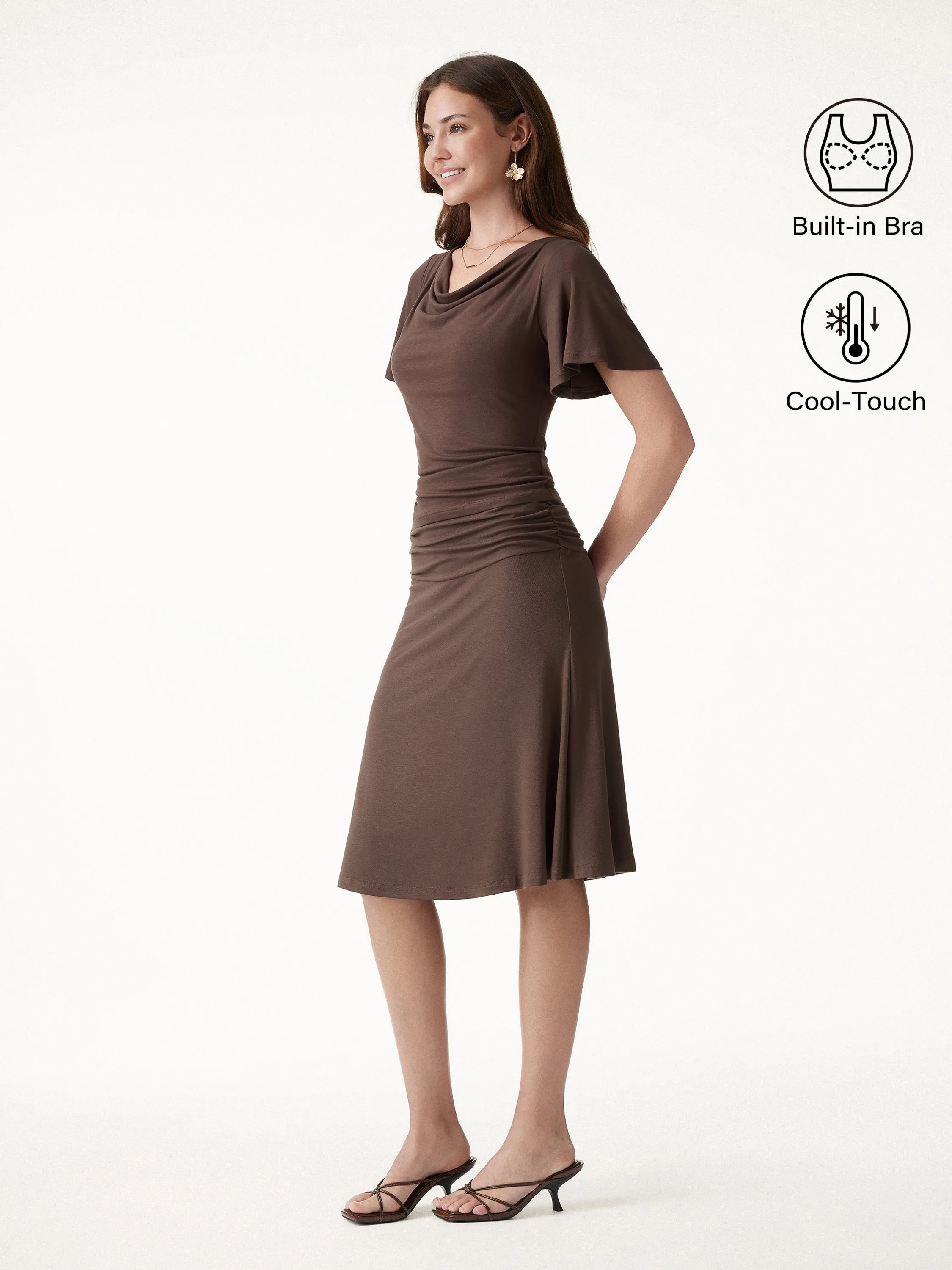 2Pcs Set Flutter Sleeve Bra Top & Midi Mermaid Skirt sold by OGLmove product image thumbnail 4