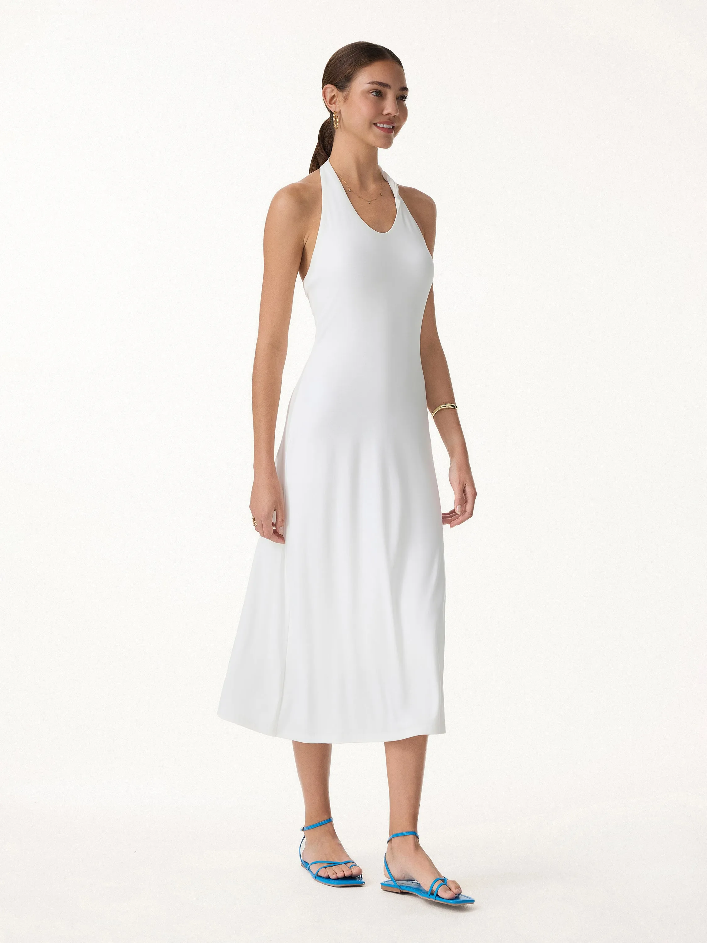 Ponte Halter Neck Open Back Bra Dress sold by OGLmove product image thumbnail 5