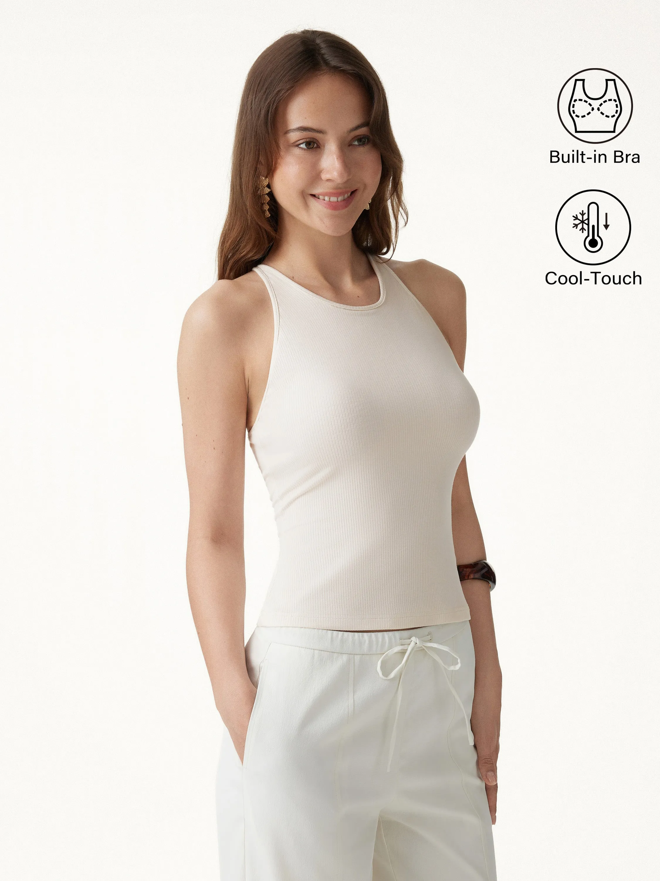 CoolTouch Ribbed Racer Back Bra Tank sold by OGLmove product image thumbnail 5