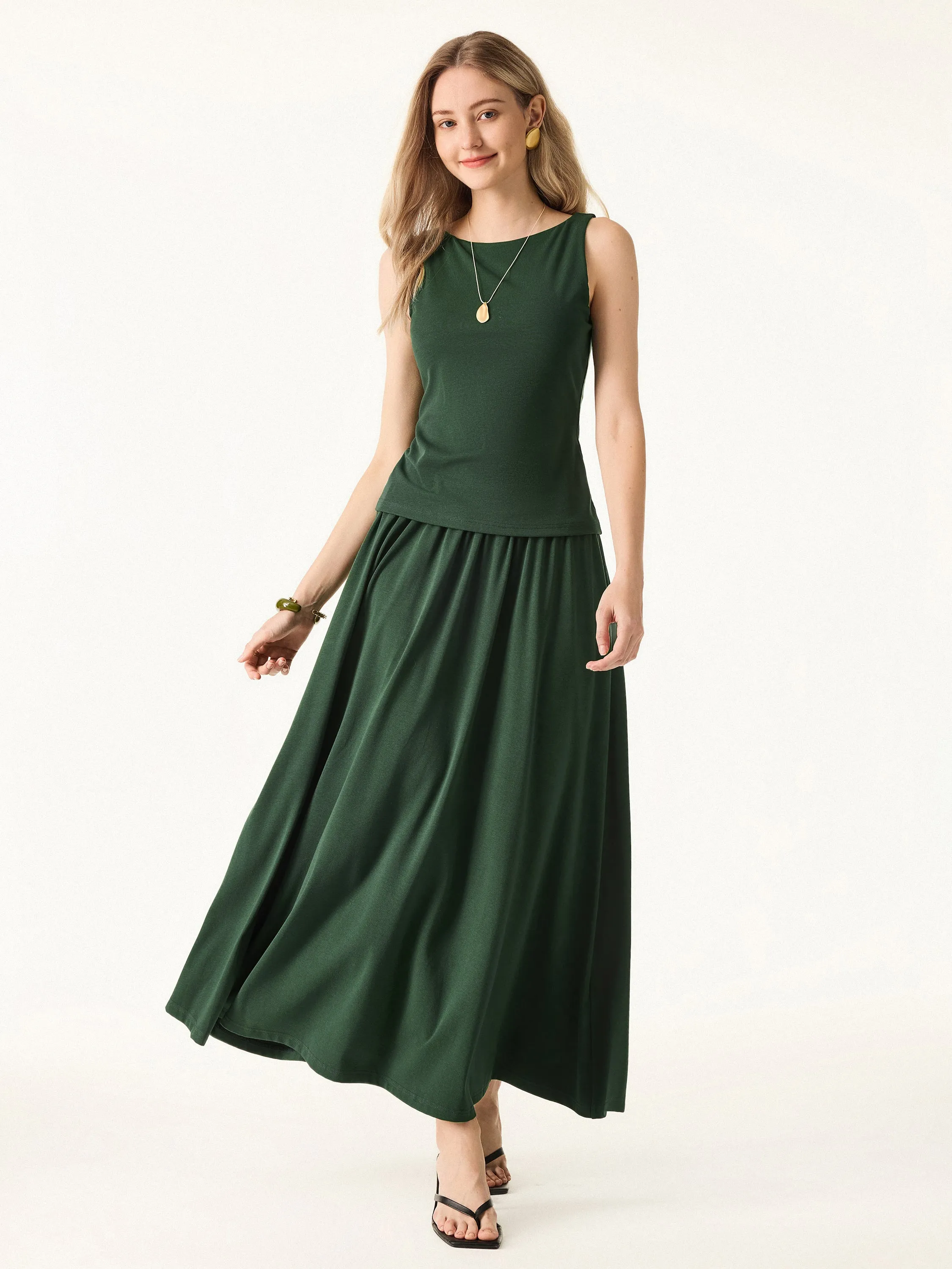 Maxi Umbrella Skirt with Pockets sold by OGLmove product image thumbnail 4