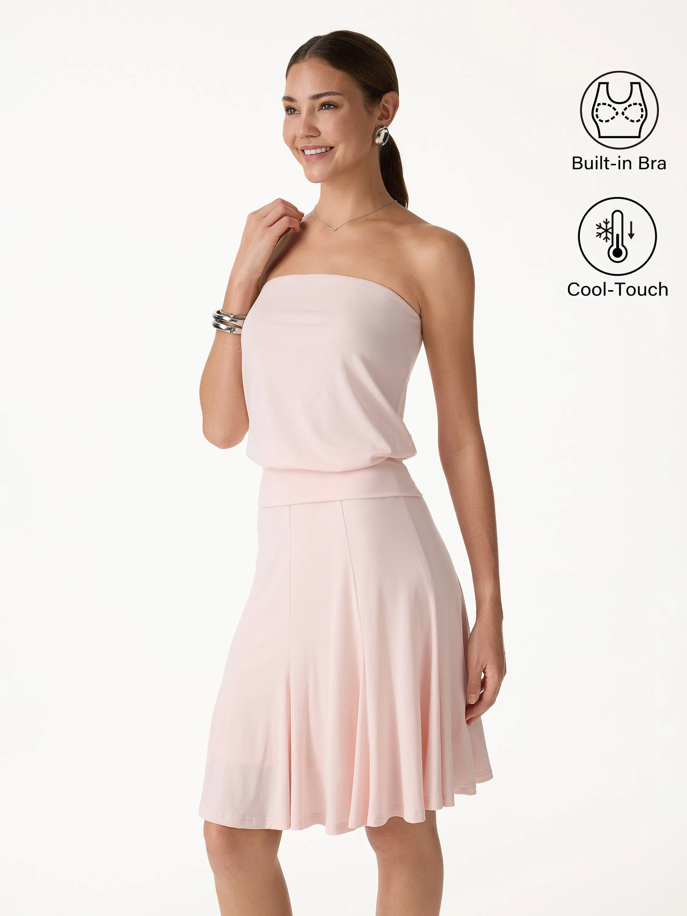 2Pcs Set Banded Hem Bra Top & Knee-Length Skirt sold by OGLmove product image thumbnail 3