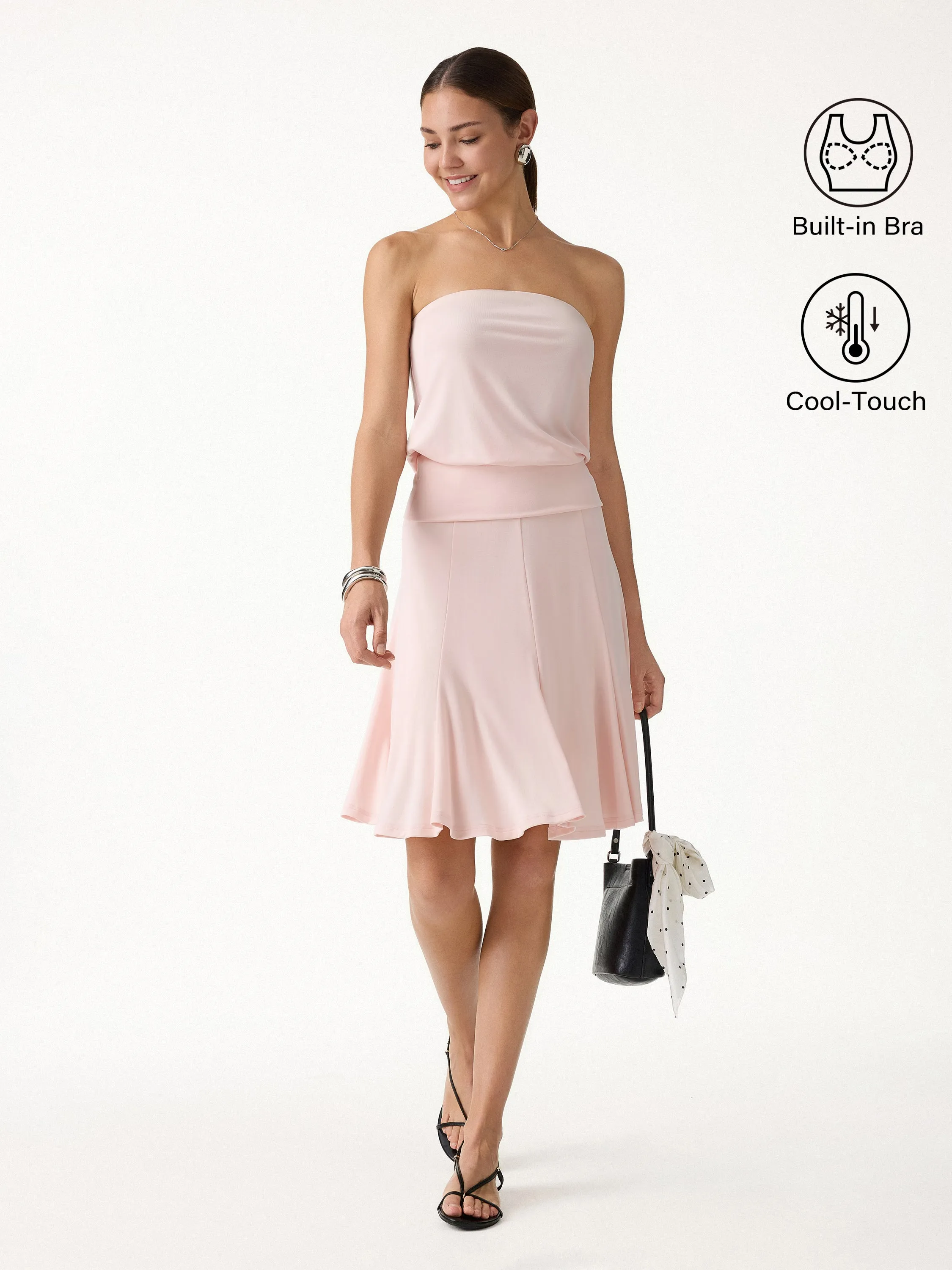2Pcs Set Banded Hem Bra Top & Knee-Length Skirt sold by OGLmove product image thumbnail 2