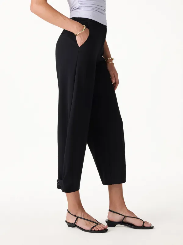 Ponte High-Rise Cropped Wide-Leg Pants with Pockets made by OGLmove