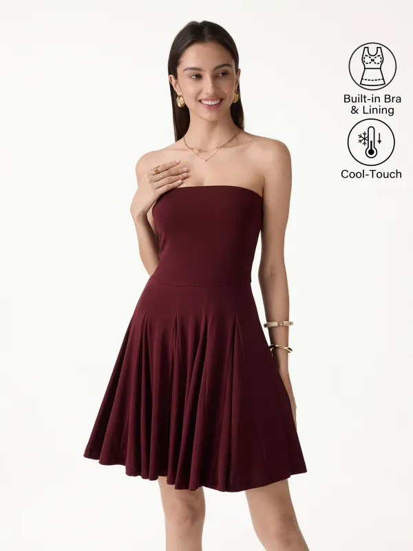 Bandeau Godet Circle Flare Mini Bra Dress made by OGLmove