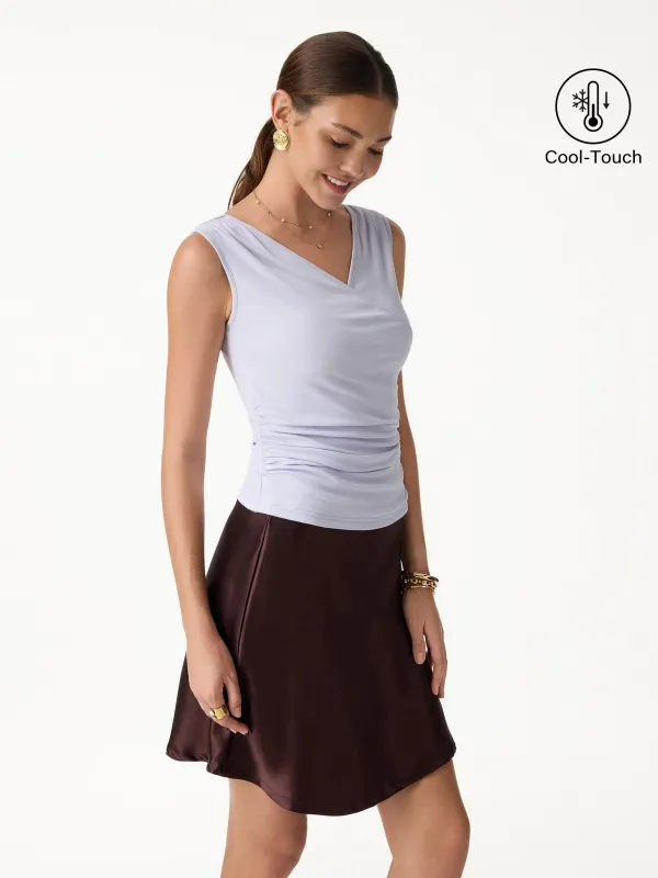 CoolTouch Surplice Neck Gathered Waist Top made by OGLmove
