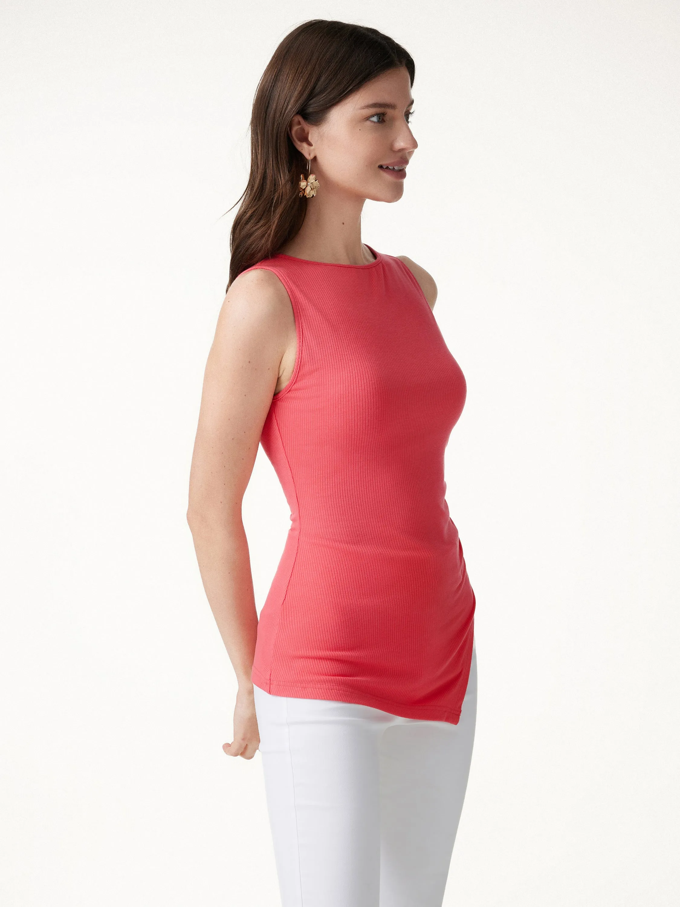 CoolTouch Boatneck Ruched Asymmetrical Bra Top sold by OGLmove product image thumbnail 4