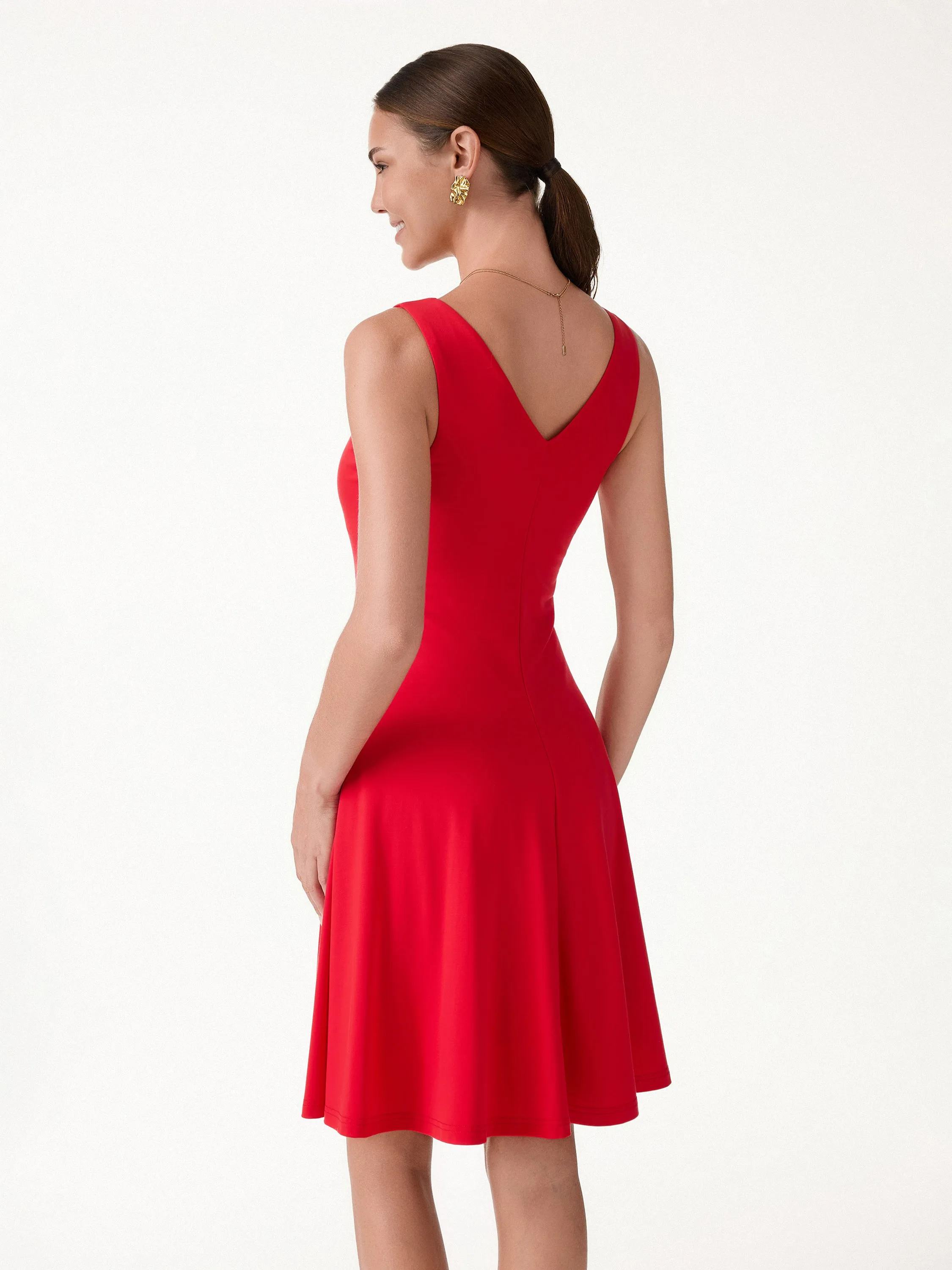 CoolTouch V-Neck Travel Mini Dress with Pockets sold by OGLmove product image thumbnail 4