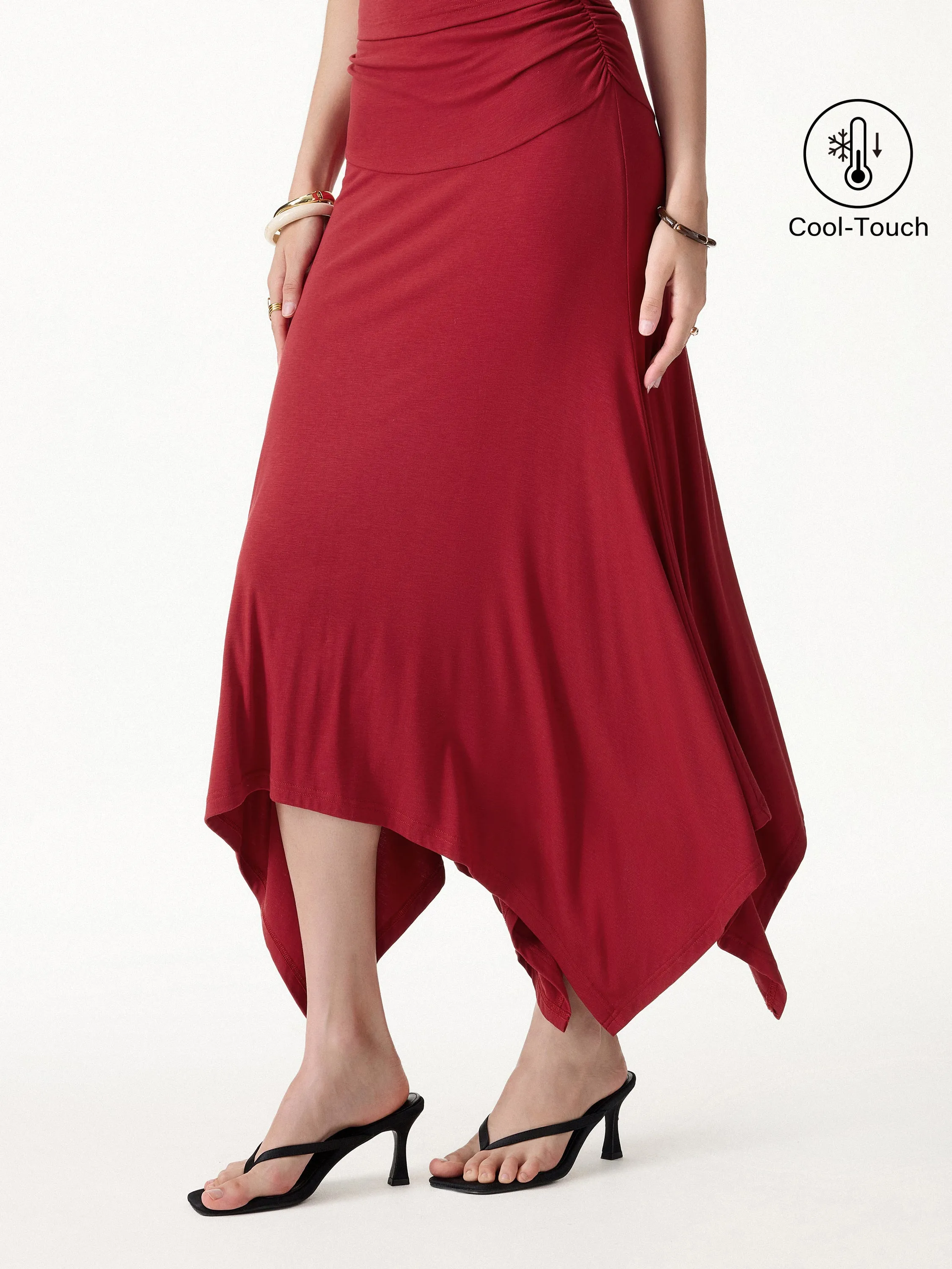 CoolTouch Handkerchief Hem Ankled Skirt sold by OGLmove product image thumbnail 3