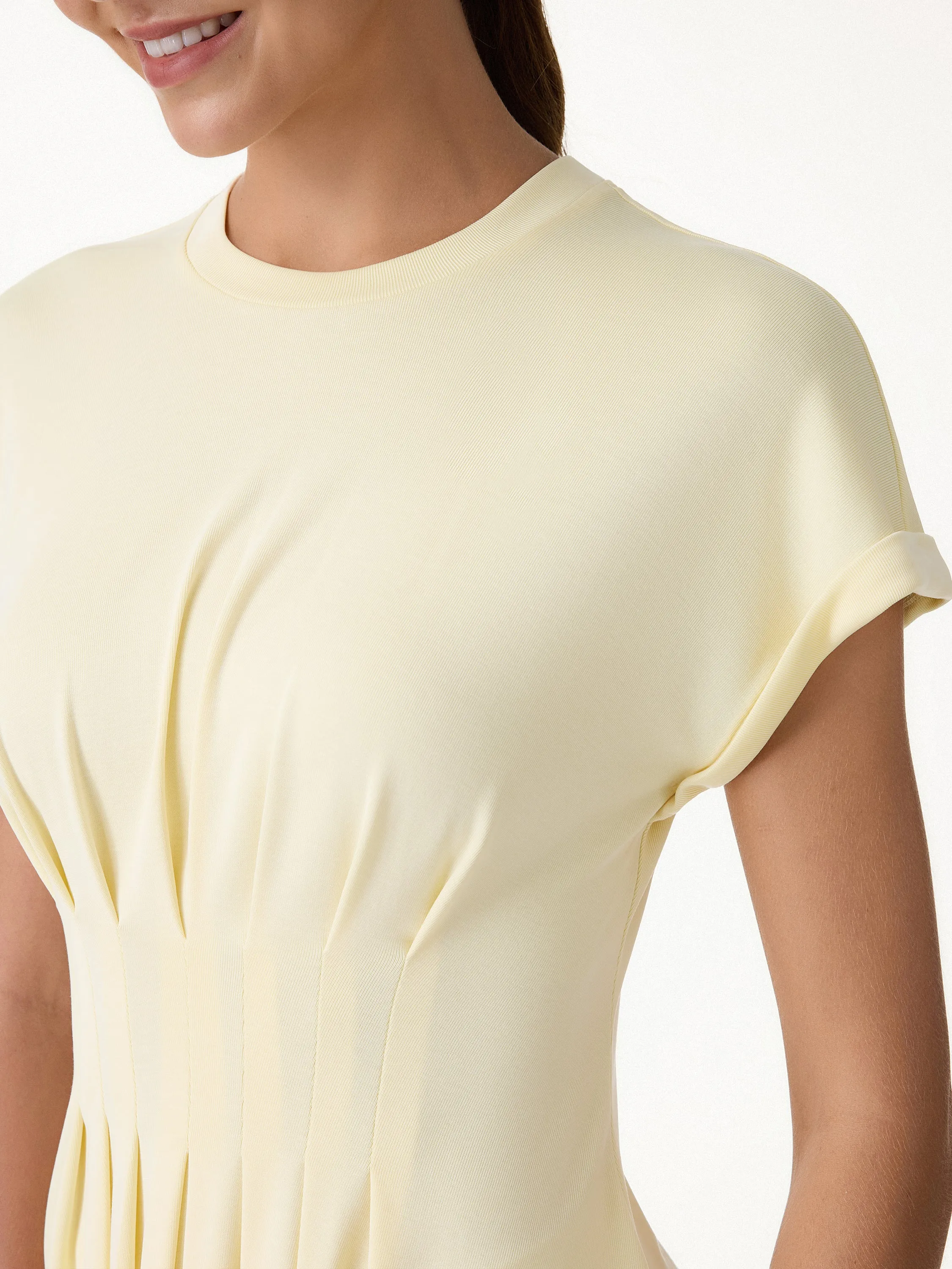 Round Neck Tucked Short Sleeve Tee sold by OGLmove product image thumbnail 5