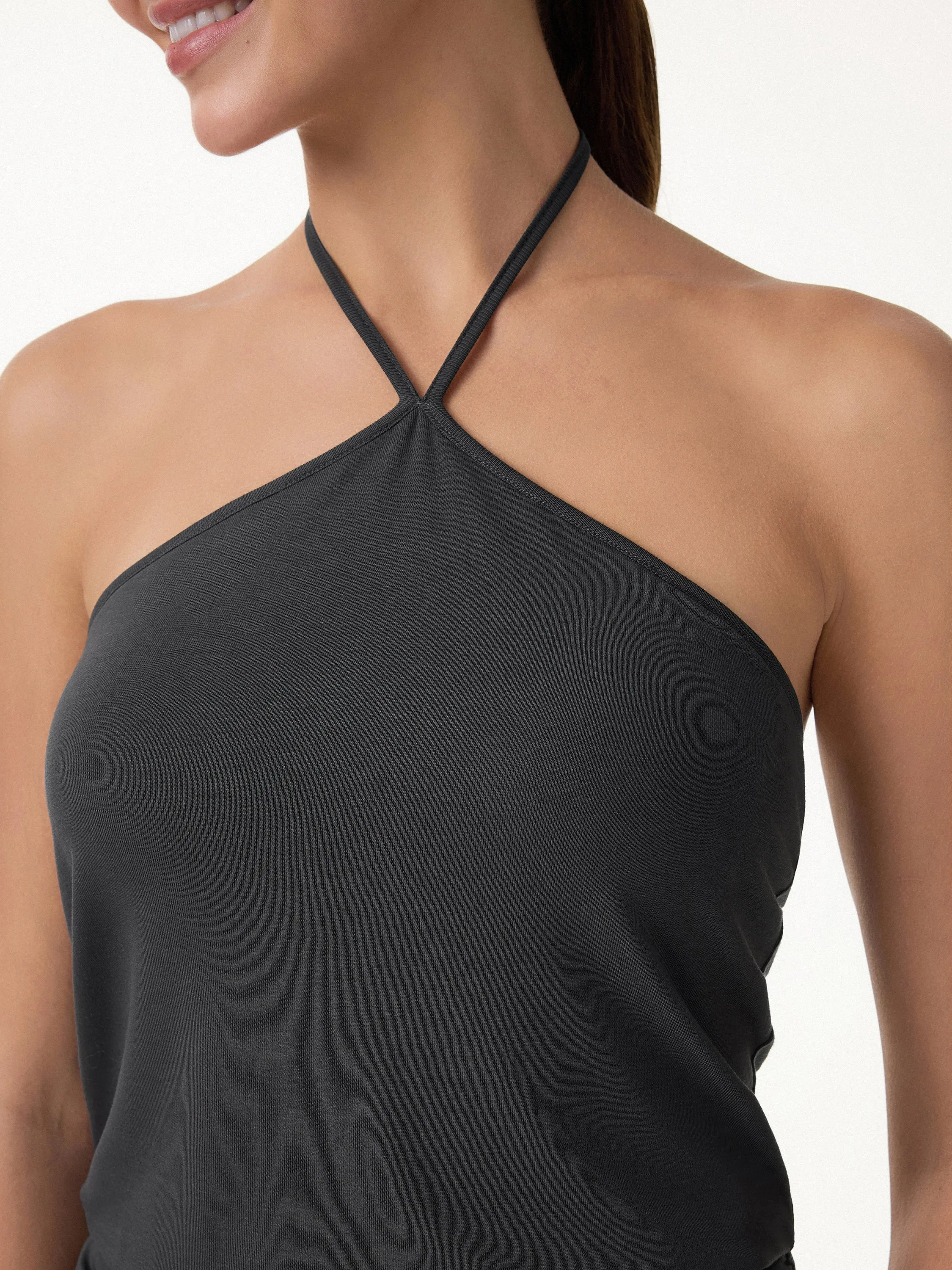 CoolTouch Halter Ruched Hem Bra Top sold by OGLmove product image thumbnail 2