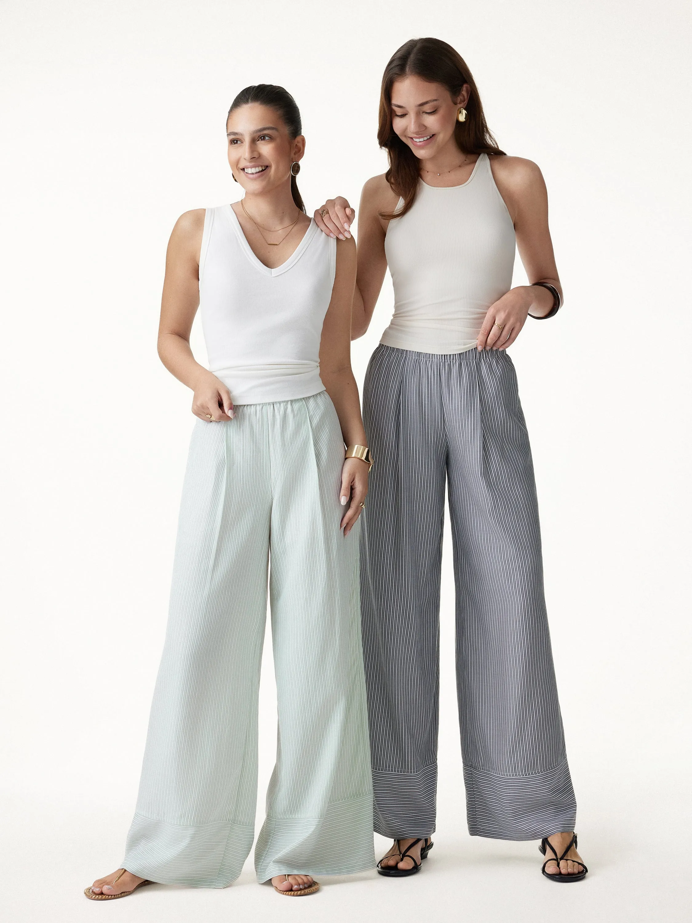 Summer Poplin High-Rise Wide Leg Pants with Pockets sold by OGLmove product image thumbnail 2