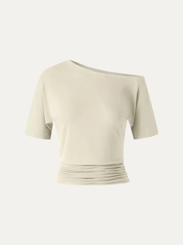 Relaxed Short Sleeve Ruched Top made by OGLmove