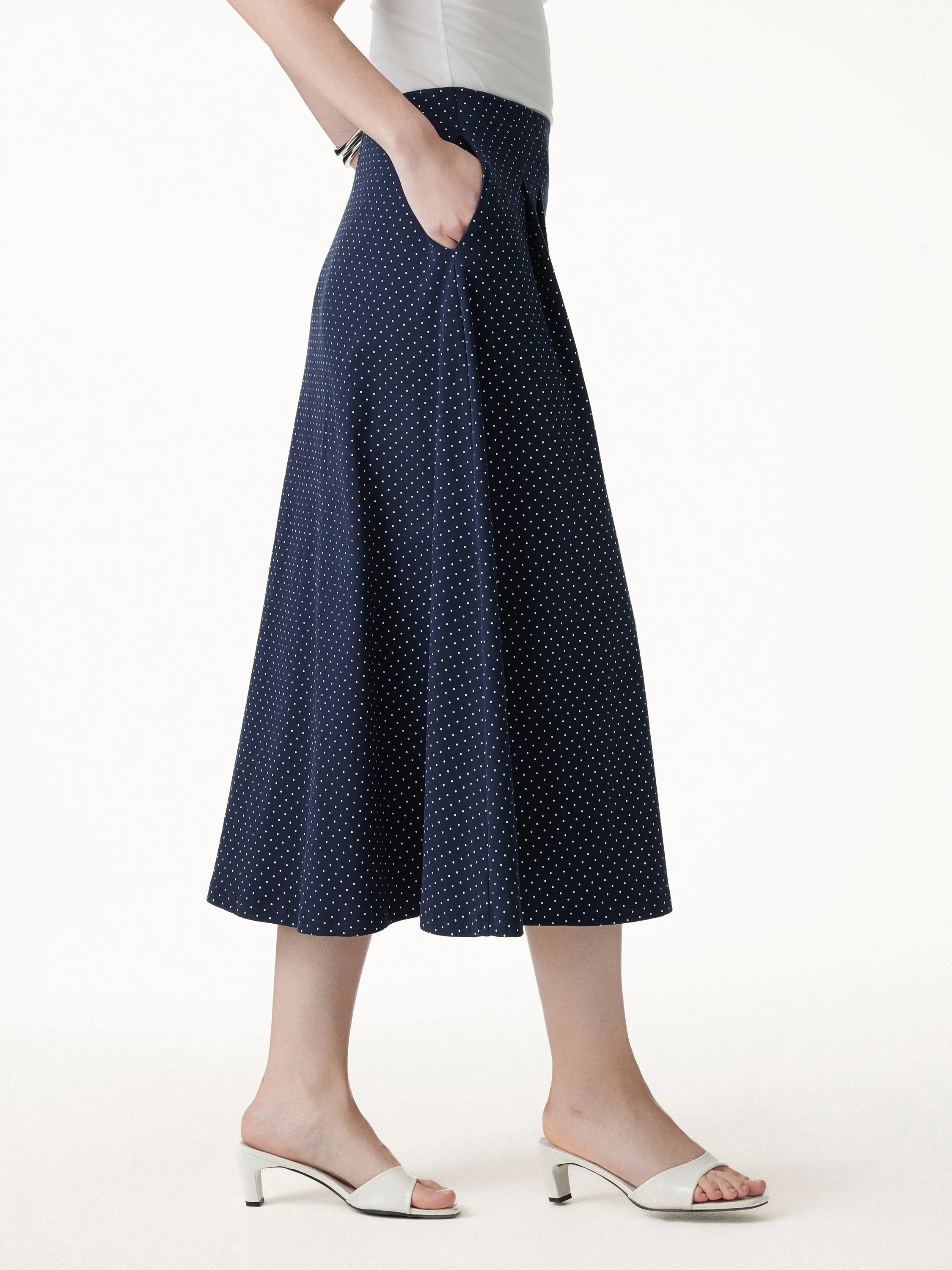 Flared Midi Skirt with Pockets sold by OGLmove product image thumbnail 3