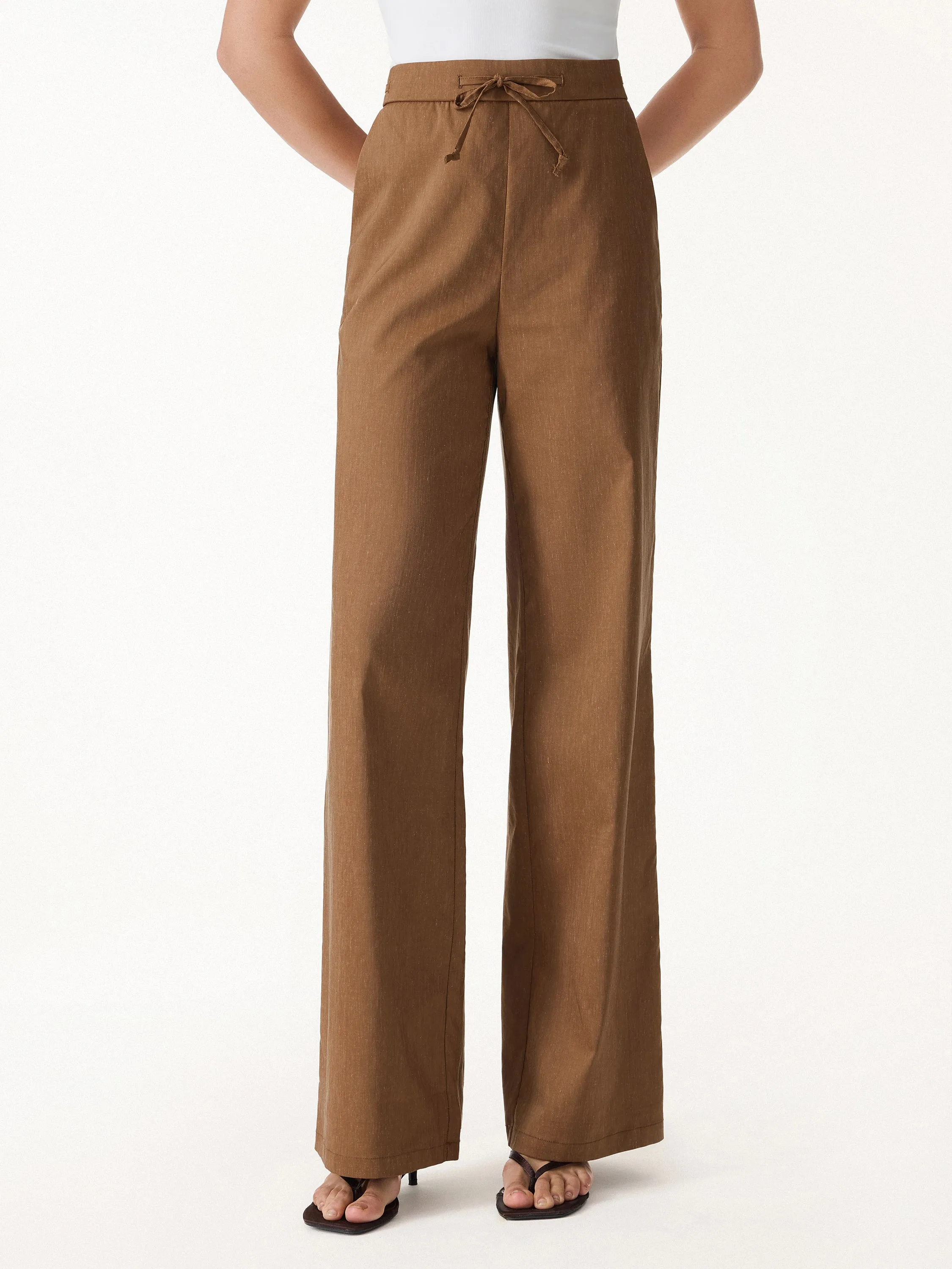 Drawstring Wide Leg Pant with Pockets sold by OGLmove