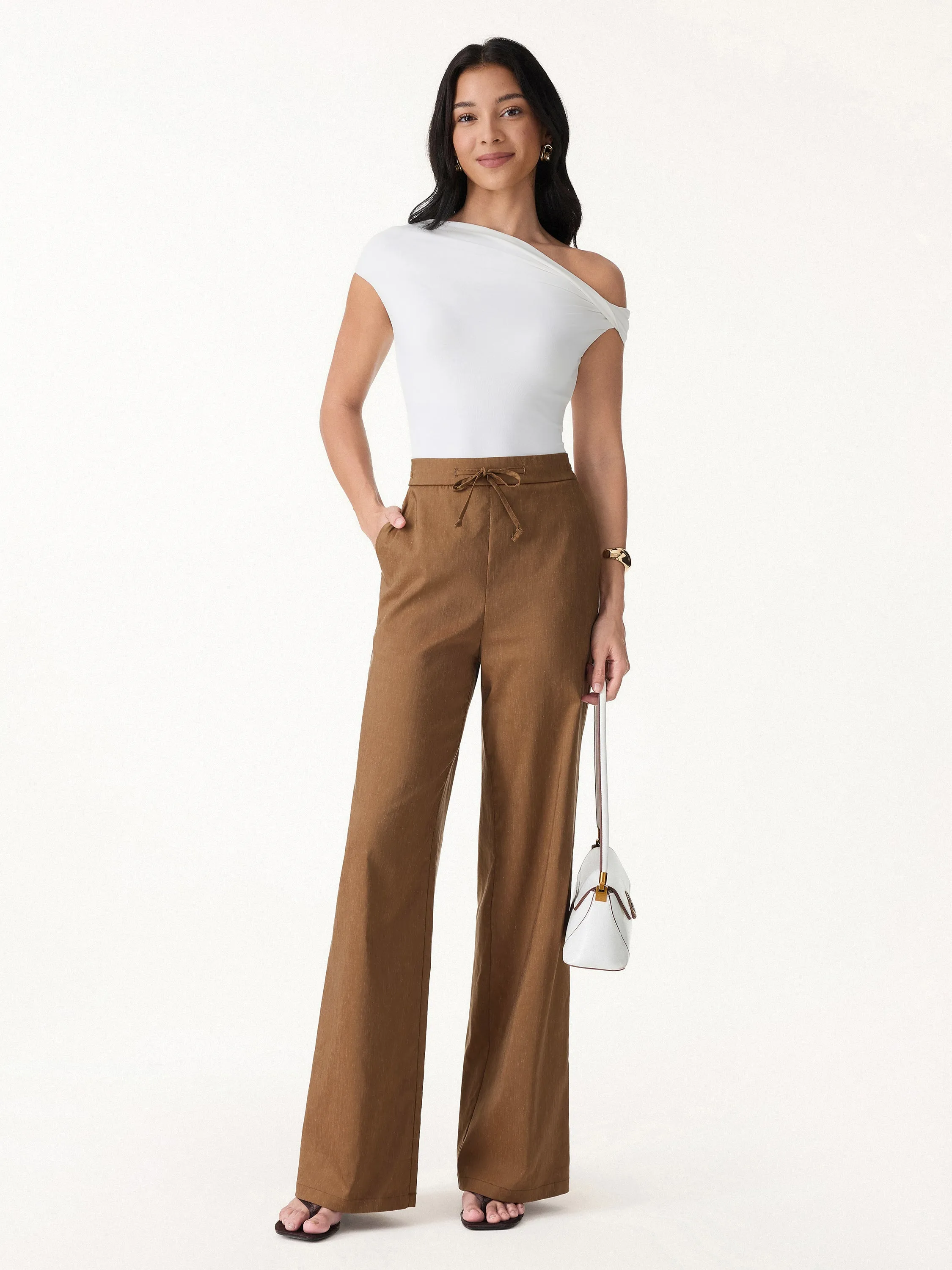 Drawstring Wide Leg Pant with Pockets sold by OGLmove product image thumbnail 3