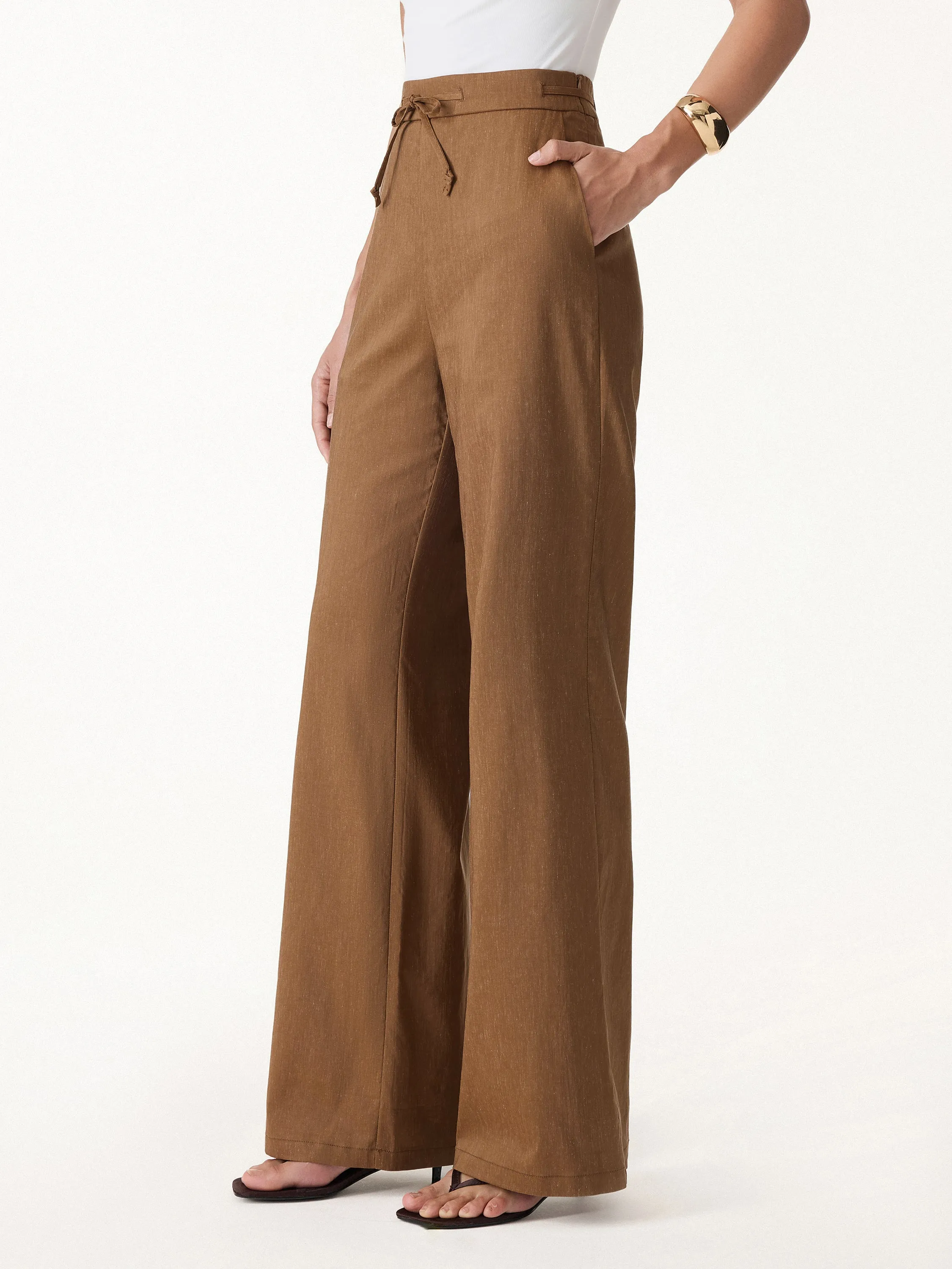 Drawstring Wide Leg Pant with Pockets sold by OGLmove product image thumbnail 4