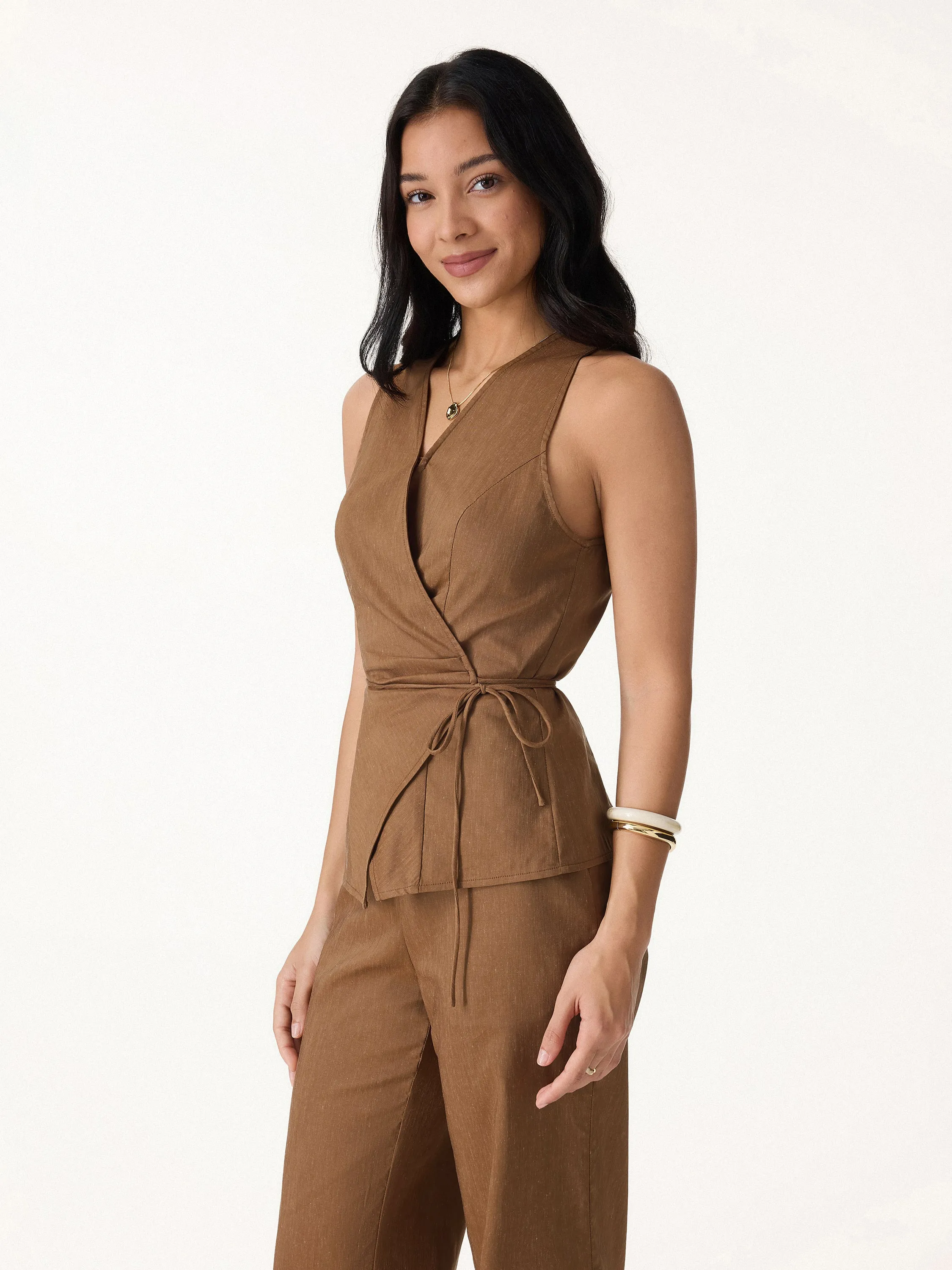 Wrap Top with Self-Tie sold by OGLmove product image thumbnail 3