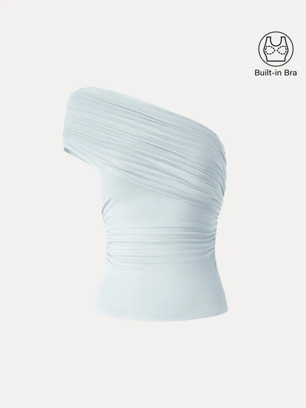 One Shoulder Gathered Bra Top made by OGLmove