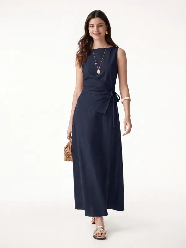 2Pcs Set Boatneck Top & Maxi Flared Pull-On Skirt made by OGLmove
