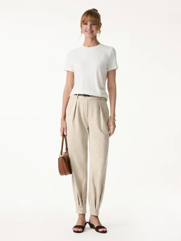 Stretch Linen-Like Wrinkle-Resistant Pants made by OGLmove