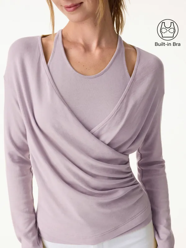 Two-Piece Set Cami with Surplice Top made by OGLmove