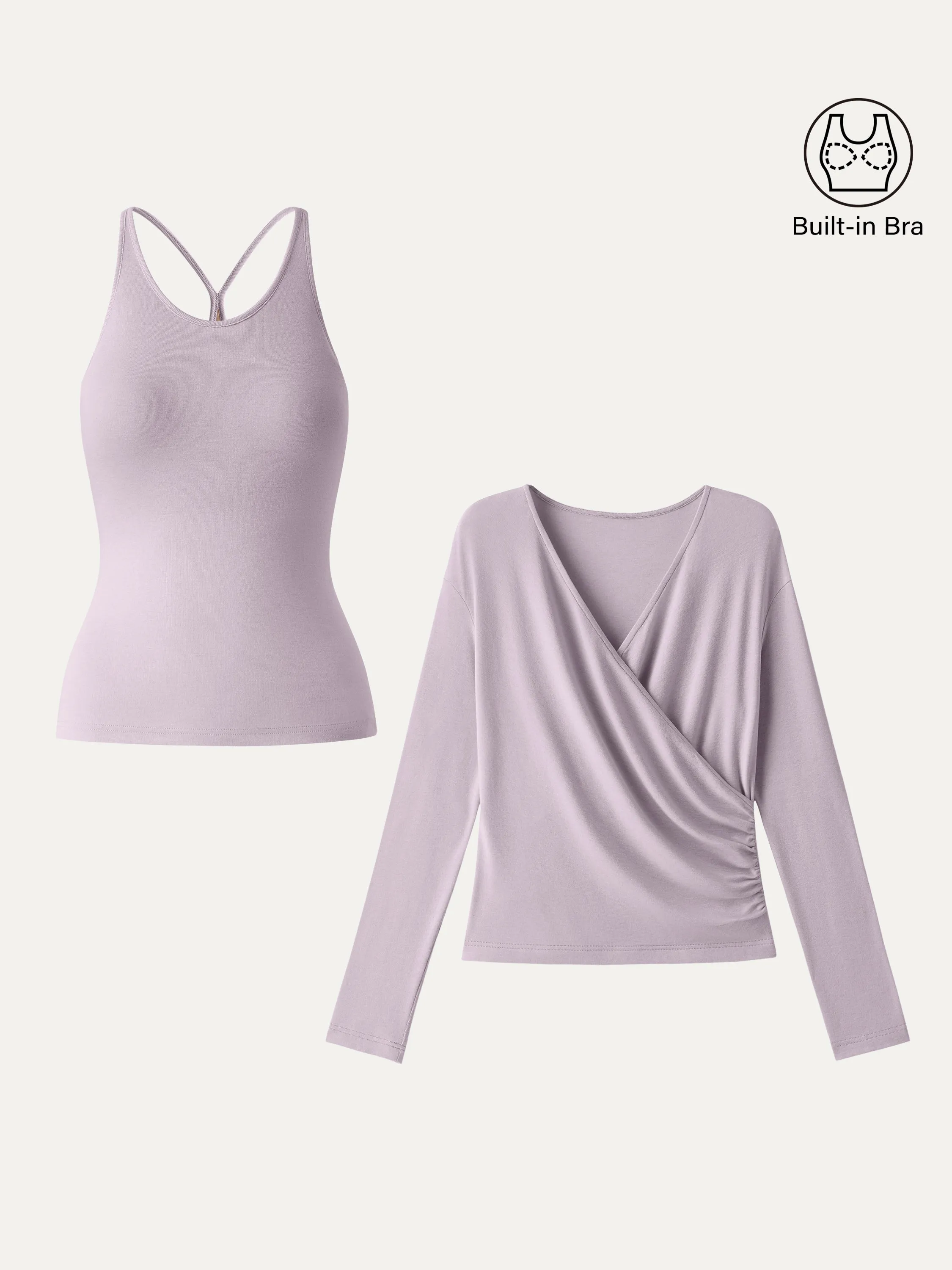 Two-Piece Set Cami with Surplice Top sold by OGLmove product image thumbnail 2