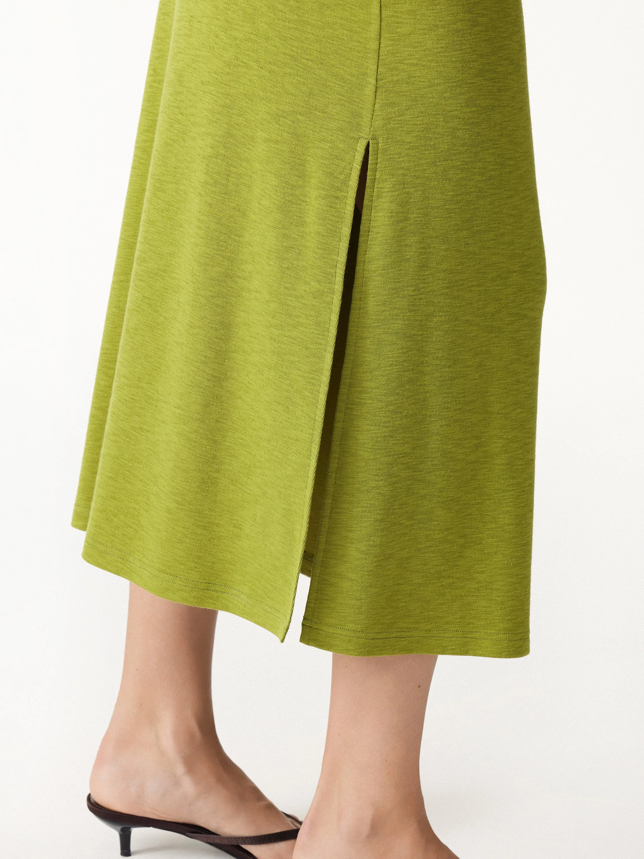 Eco-Mousse® Side-Slit A-Line Midi Skirt sold by OGLmove product image thumbnail 5