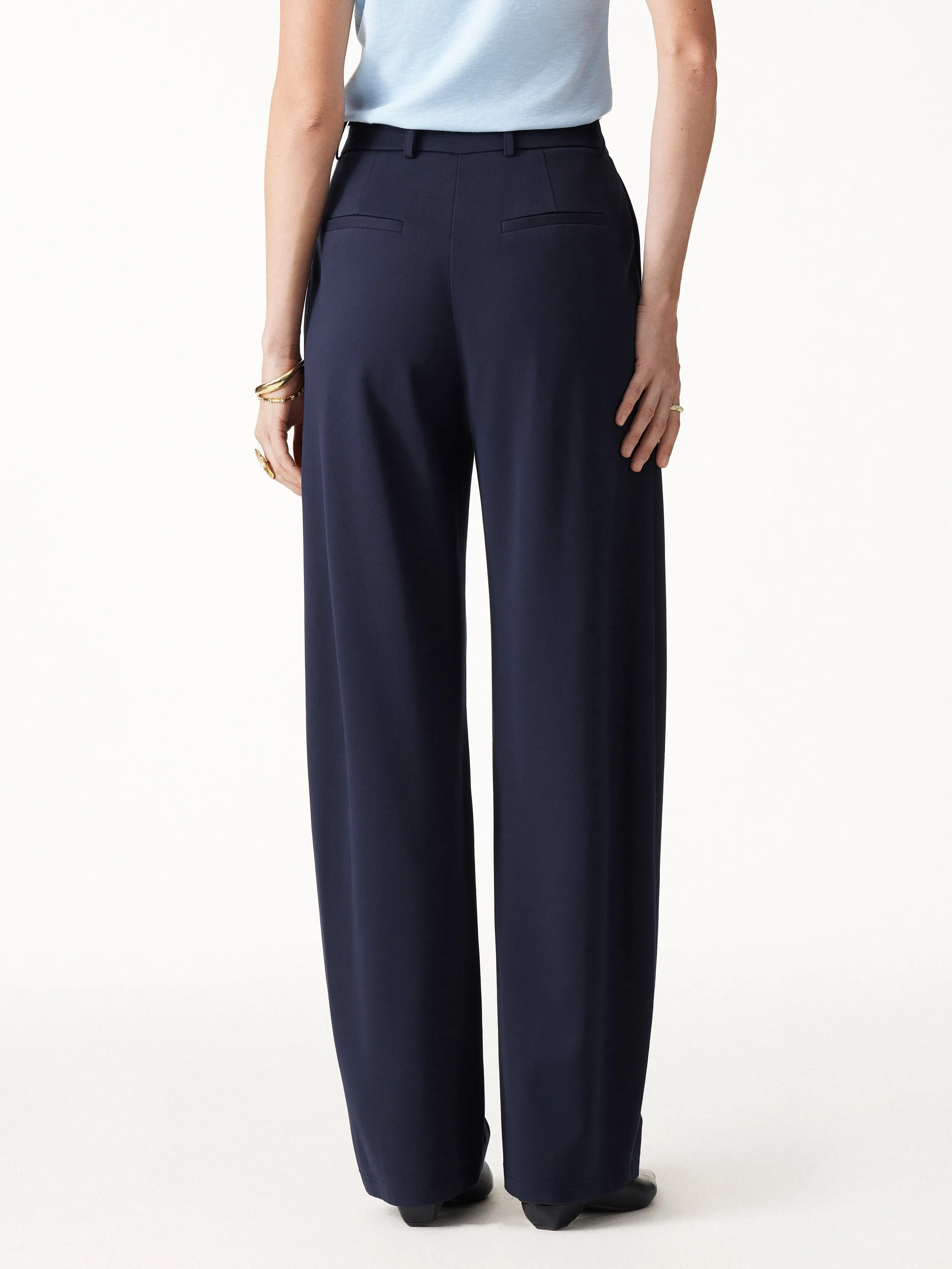 Ponte High-Rise Barrel Pants with Pockets sold by OGLmove product image thumbnail 5