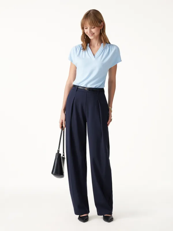 Ponte High-Rise Barrel Pants with Pockets made by OGLmove