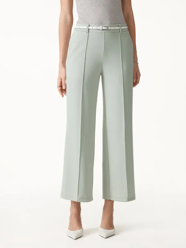 Lyocell Spacer Knit Cropped Straight-Leg Pants with Pockets made by OGLmove