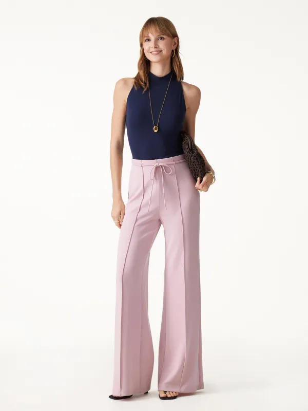 Lyocell Spacer Knit High-Rise Flare Pants with Pockets made by OGLmove
