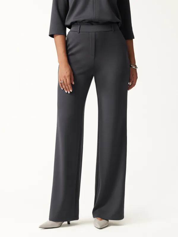 TravelEase Lyocell High-Rise Wide Leg Pants with Pockets made by OGLmove