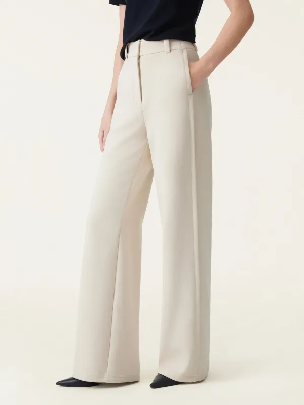 Stretchy Mid Rise Wide Leg Trouser made by OGLmove