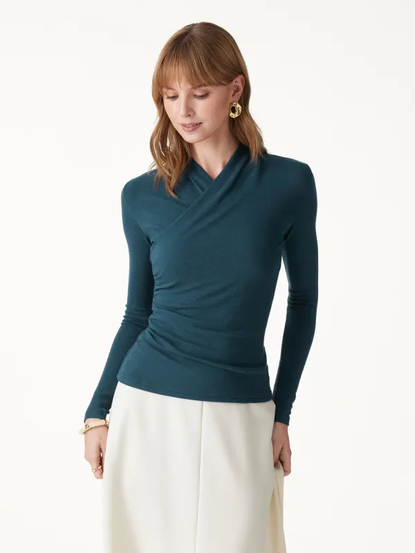 Eco-Mousse® Long Sleeve Ruched Top made by OGLmove