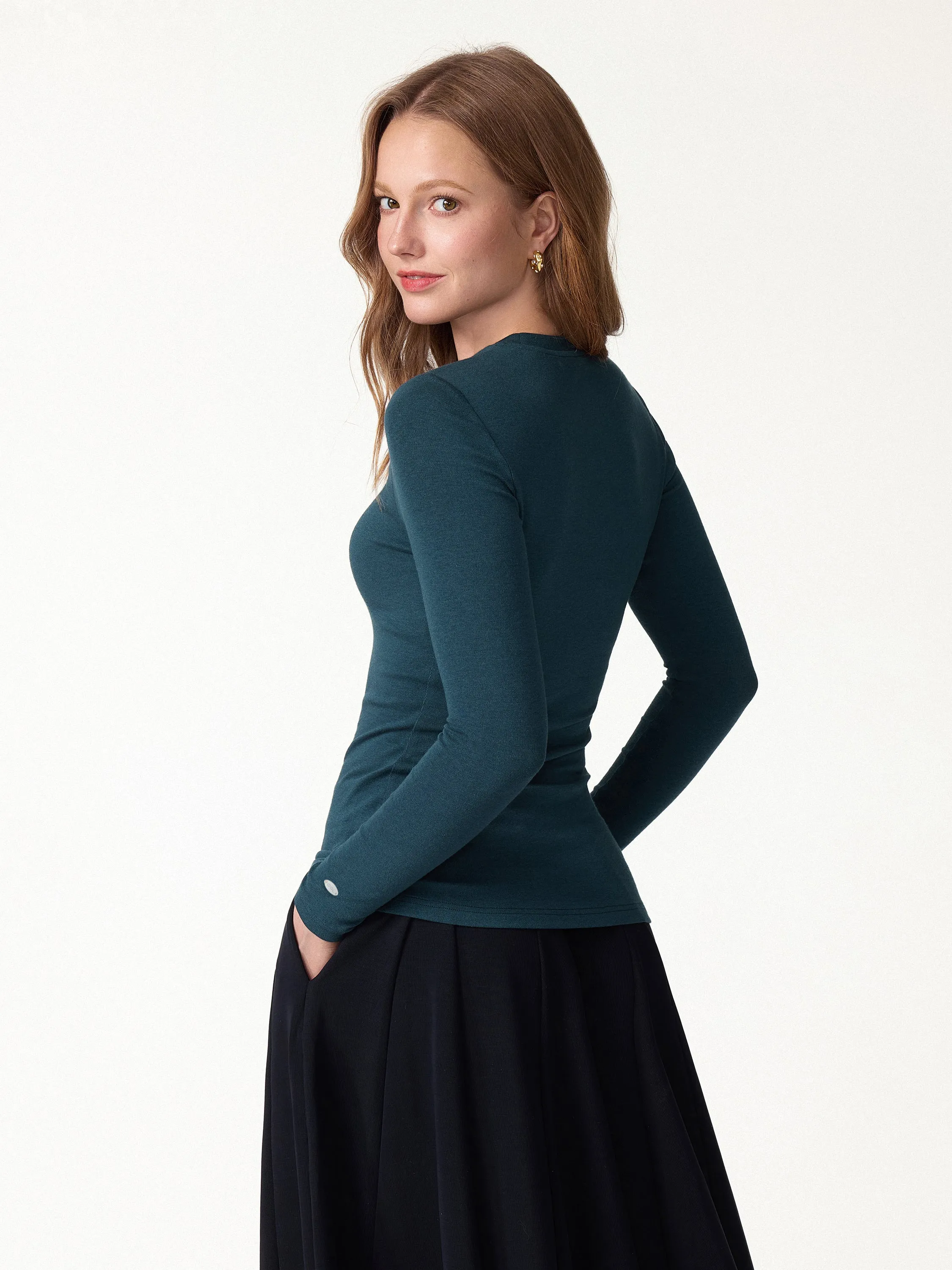Crewneck Long Sleeve Bra Top sold by OGLmove product image thumbnail 5