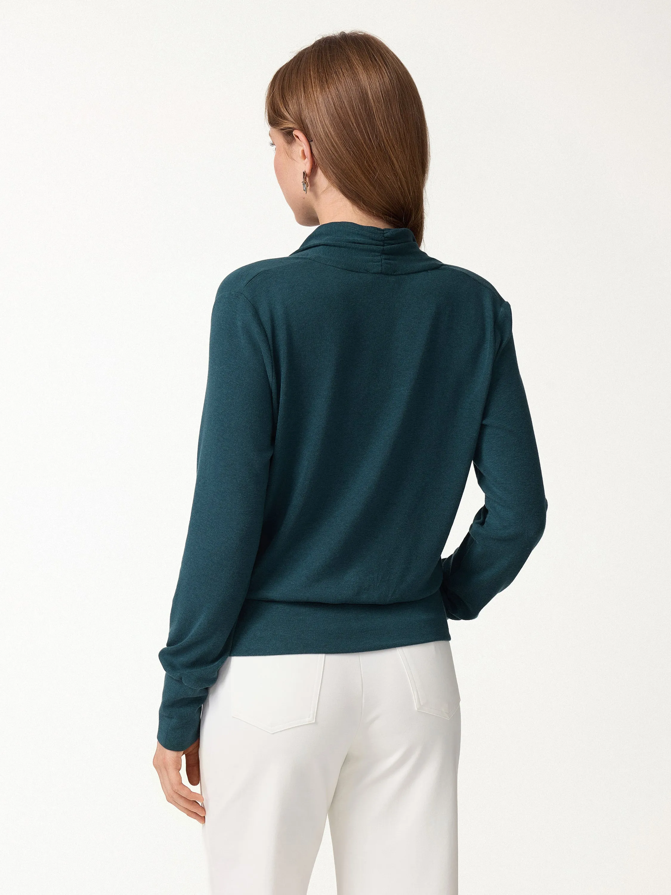 Eco-Mousse® Long Sleeve Banded Hem Top sold by OGLmove product image thumbnail 4