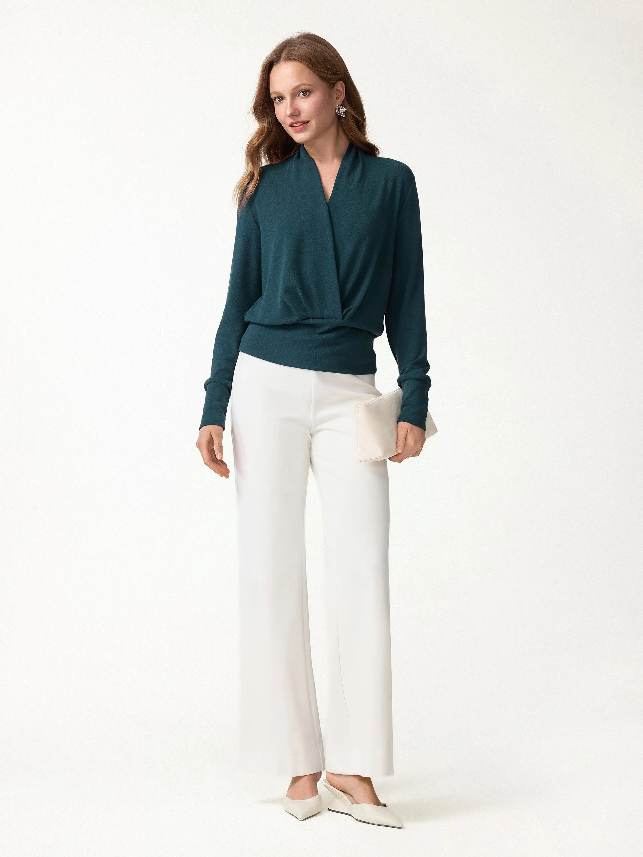 Eco-Mousse® Long Sleeve Banded Hem Top sold by OGLmove product image thumbnail 2