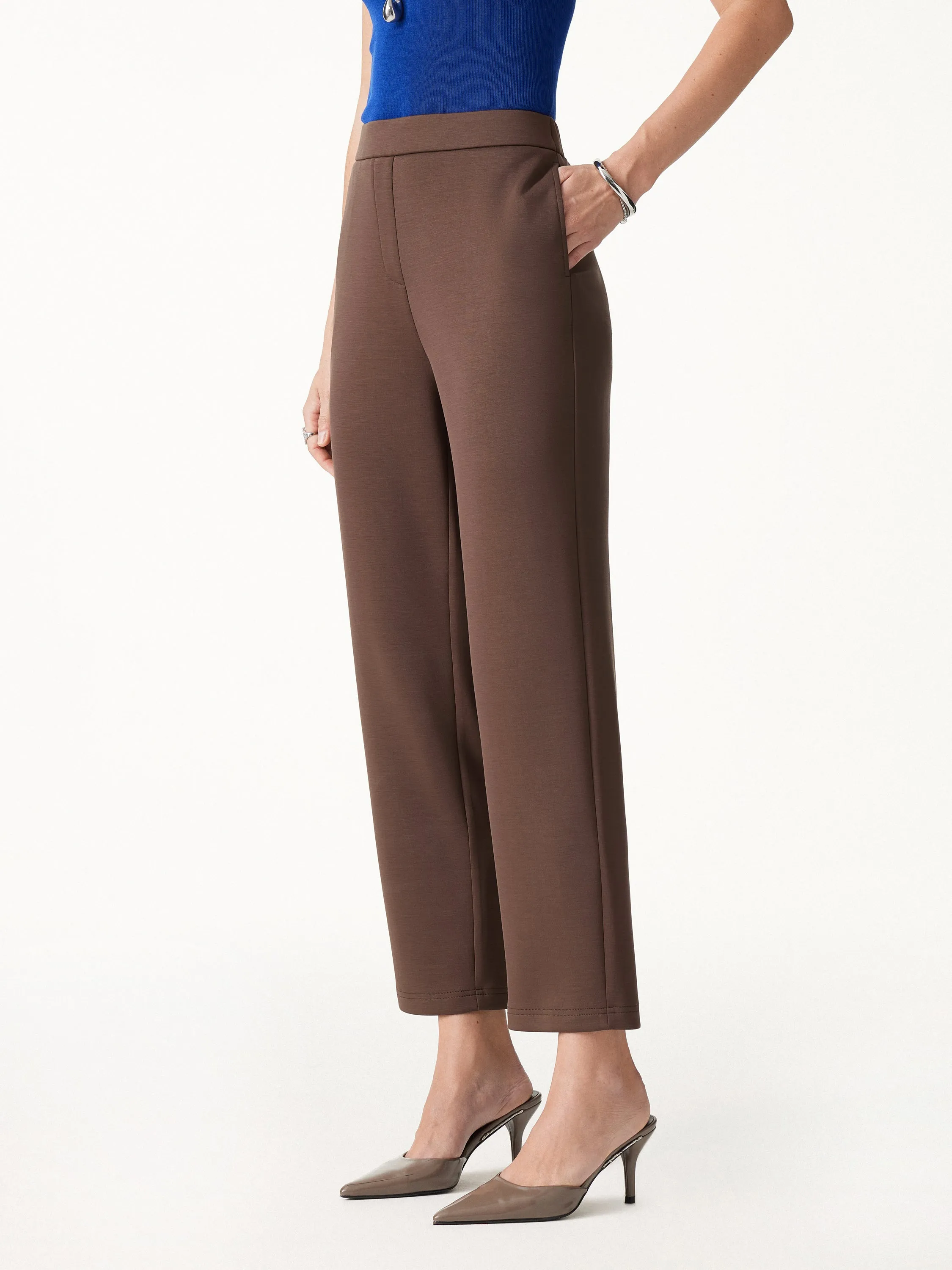 Modal Spacer Knit High-Rise Ankled Tapered Pants with Pockets sold by OGLmove product image thumbnail 4